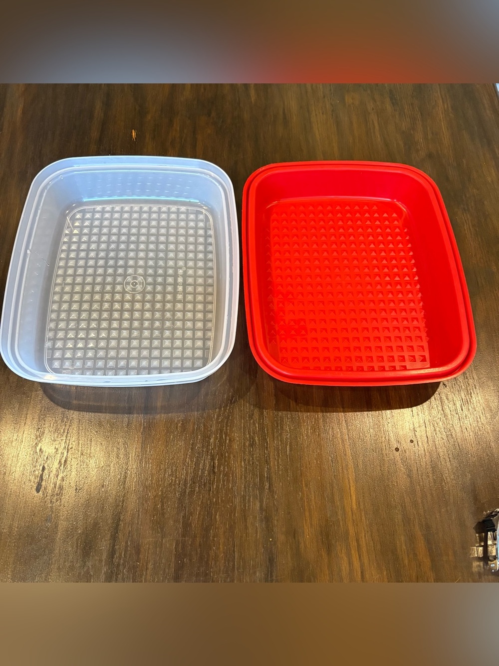 Tupperware Red season n serve marinade food meat vegetables container